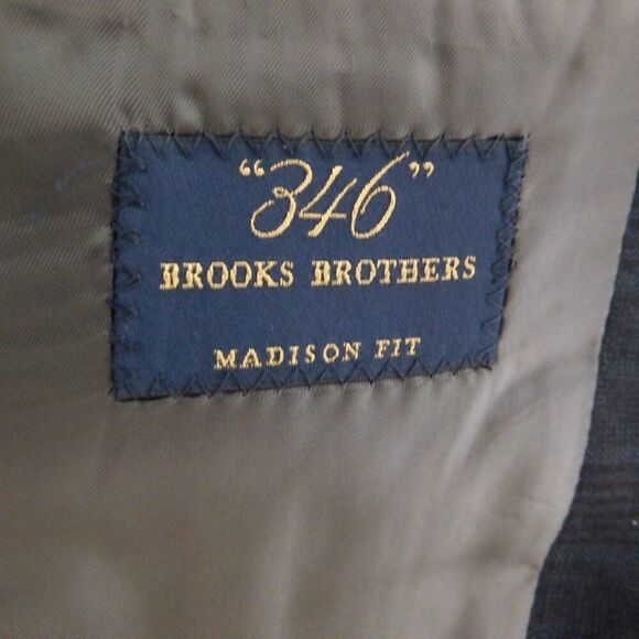 Brooks Brothers Men's Blue Plaid 100% Wool Madison Fit Sport Coat Blazer Sz 40R - Picture 4 of 8